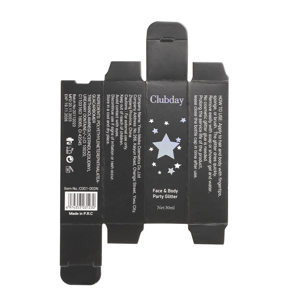 Gel di bellezza liquido con paillettes corpo Trucco natalizio camaleonte ombretto_voghion.com