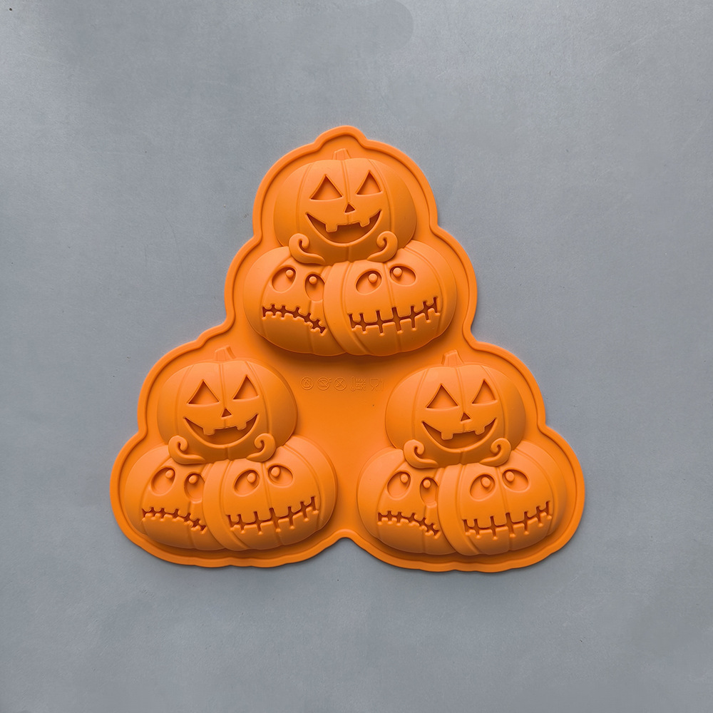 3 líneas Halloween calabaza 724 molde de galletas de jabón molde de galletas de chocolate DIY molde de pastel de calabaza