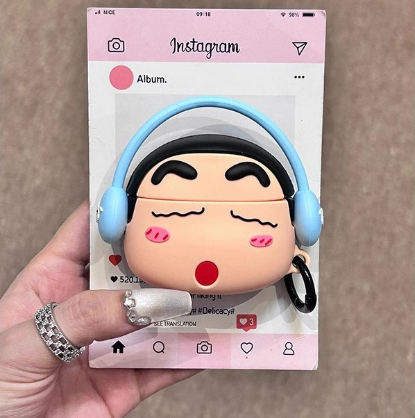 Airpods4 funda protectora 2024 funda para auriculares para dibujos animados de silicona para Apple bluetooth funda de silicona ins linda 4ta generación