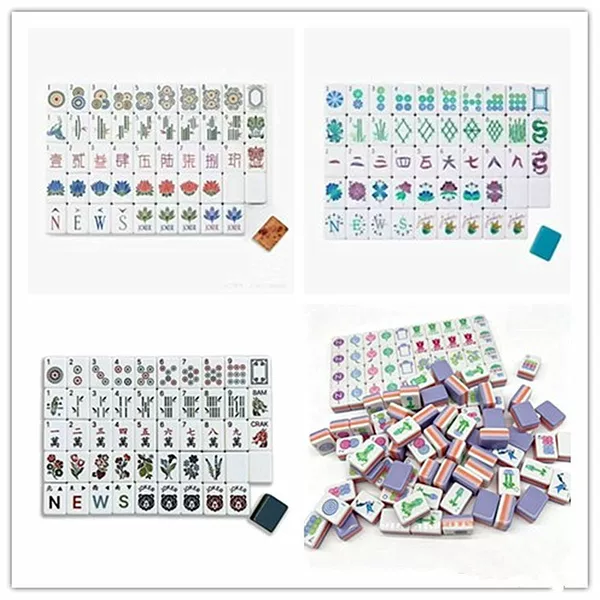 (In-Stock Direct Shipment) American Version Rose Red Acrylic Cross-Border European and American Mahjong Tiles Home Gift Set Handcrafted