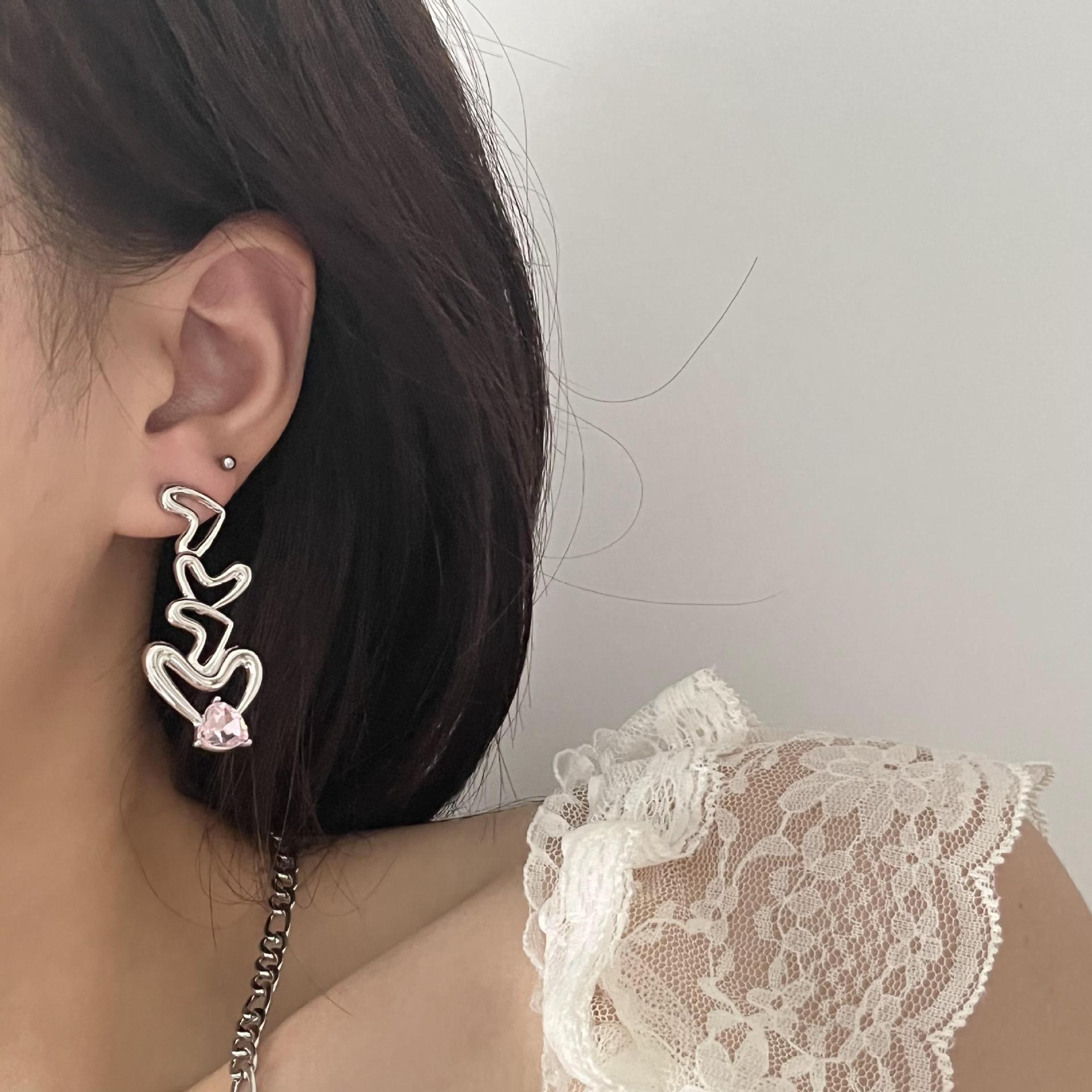 Fashion Heart Shape Alloy Inlay Rhinestones Womenu0027S Pendant Necklace