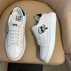 European Men's Thick-Soled Sneakers, Genuine Leather White Shoes, Versatile Casual Sports Shoes, Fashionable Height-Increasing Color Matching Running Shoes