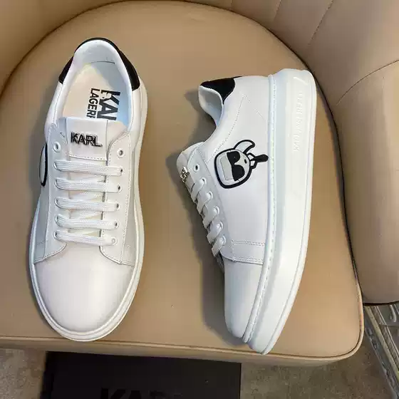 European Men's Thick-Soled Sneakers, Genuine Leather White Shoes, Versatile Casual Sports Shoes, Fashionable Height-Increasing Color Matching Running Shoes