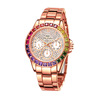 Brand rainbow quartz watch, European style, light luxury style, gradient