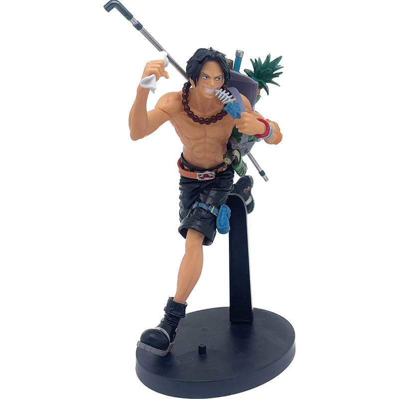 Anime figurine: One Piece King, Sailing, Running Backpack, Road Flying, Ace Sabo Model King, Decoration Car, Three Brothers