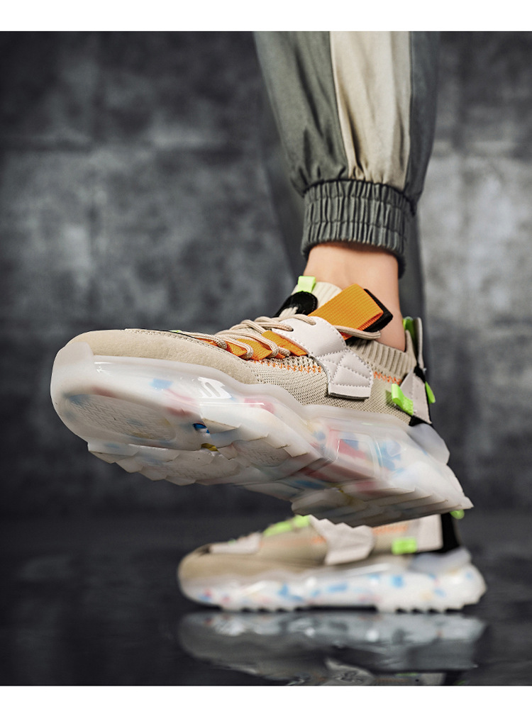 Scarpe da corsa uomo platform alla moda con tessuto traspirante_voghion.com