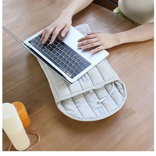 ins niche gusseted cotton embroidered liner bag macbook lightweight liner ipad space cotton protective cover