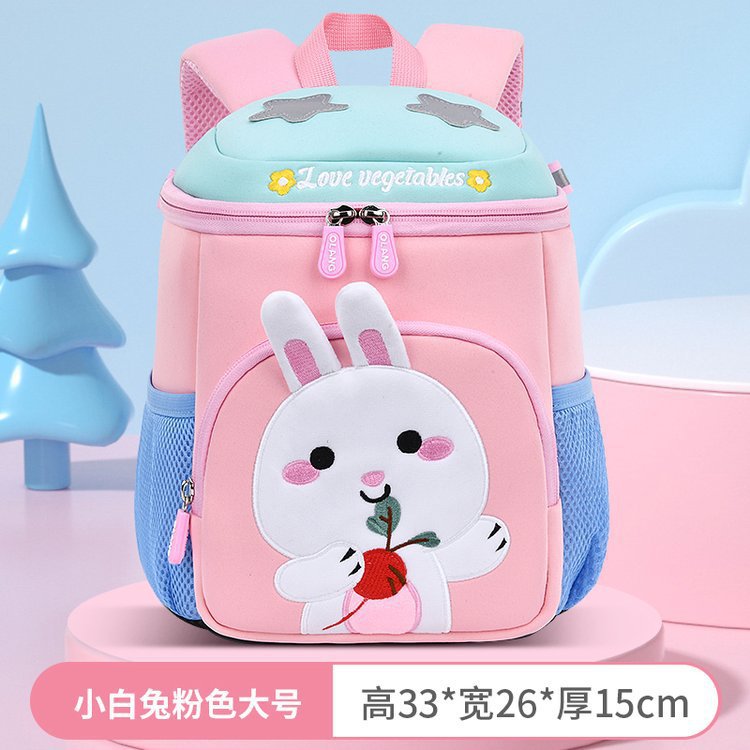 Kindergarten schoolbag mochila de las niñas bolsa de conejito de dibujos animados lindo anti-perdido 3-6 años de edad casual bolso de los niños 5