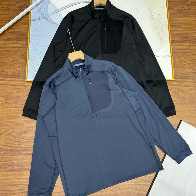 Autumn new men's outdoor half-zip base layer shirt Rho LT Zip microfiber long-sleeve sweatshirt