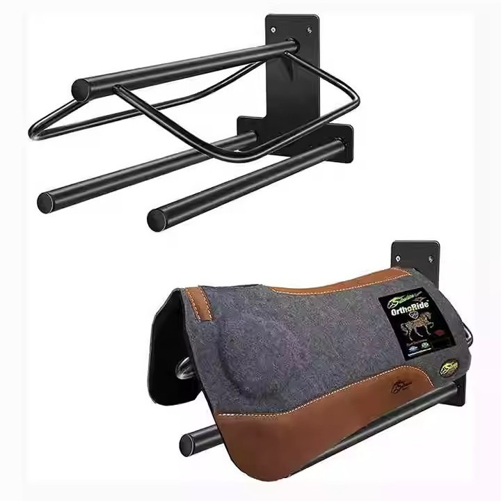 Equestrian supplies saddle pad hanger metal saddle bracket heavy saddle fixing frame wall-mounted saddle storage rack
