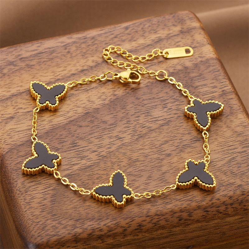 Joyas transfronterizas europeas y americanas Pulsera de acero de titanio de todo fósforo Versión coreana del temperamento bohemio Pulsera de acero de titanio que no se desvanece Joyería femenina