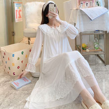 公主风睡裙女夏季宫廷蕾丝莫代尔棉睡衣2025新款网纱连衣裙春秋天