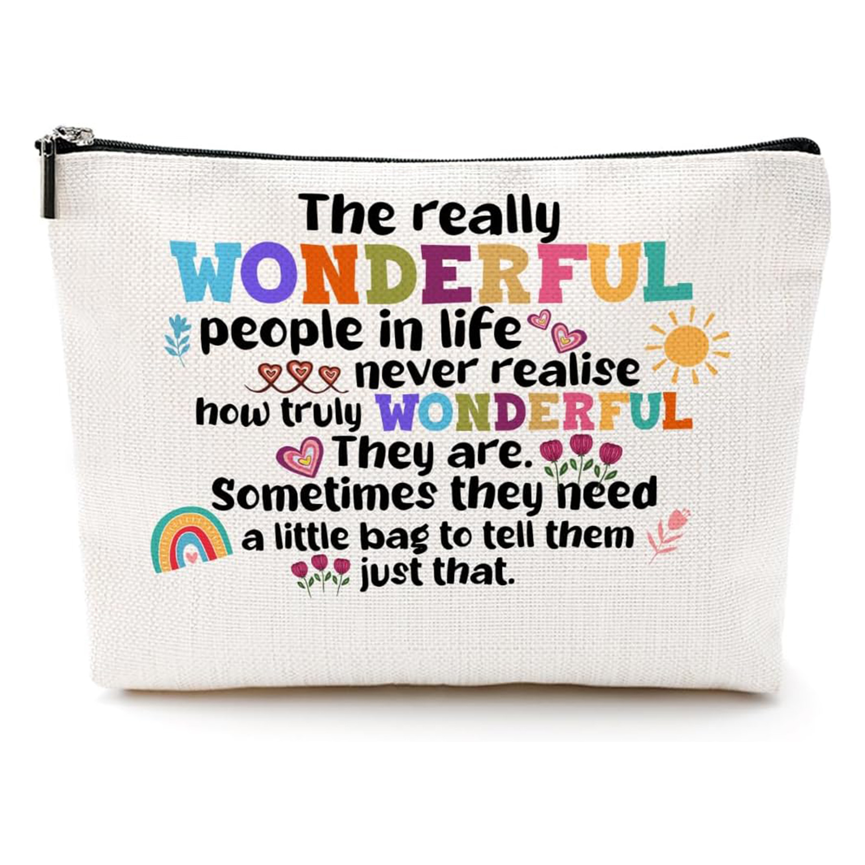 Transfronterizo Amazon explosión gráfica inglesa bolsa de maquillaje regalo zipper bolsa de lino impermeable bolsa de maquillaje bolsa de almacenamiento