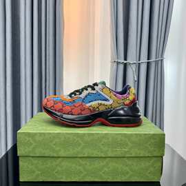 GAUAI~米奇老鼠女厚底增高5厘米图案印花情侣百搭运动休闲老爹鞋