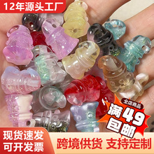 精雕猫眼石万圣节帽子幽灵散珠子手工diy手机链车挂串珠饰品材料