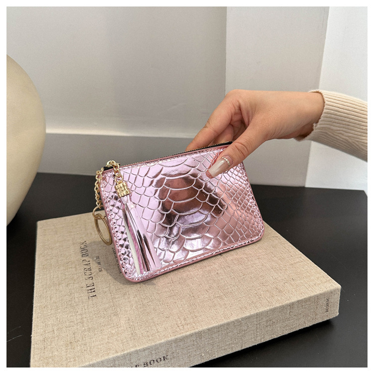 37g Weight Zipper Closure Type / Strap Type Clutch Bag Bags Type Daily Occasion Women's Solid Color Pu Leather Zipper Coin Purses