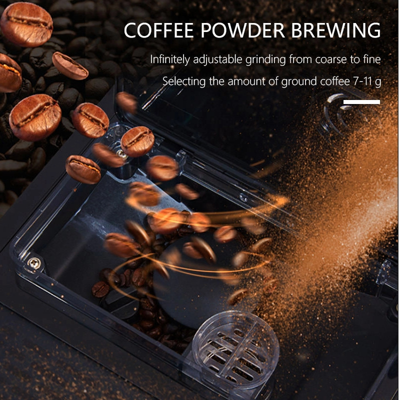 Cafetera espresso automática para el hogar con espumador de leche, cafetera espresso comercial con control de temperatura integrado