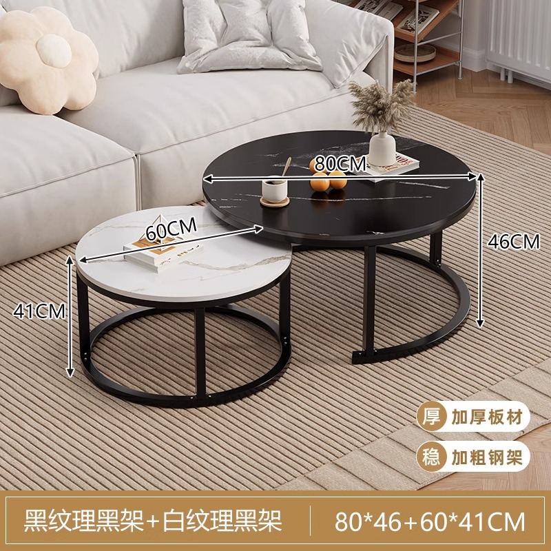 Sofá de lujo ligero sala de estar pequeña mesa de té mesa lateral moderna esquina simple hierro forjado artículos balcón mesa redonda