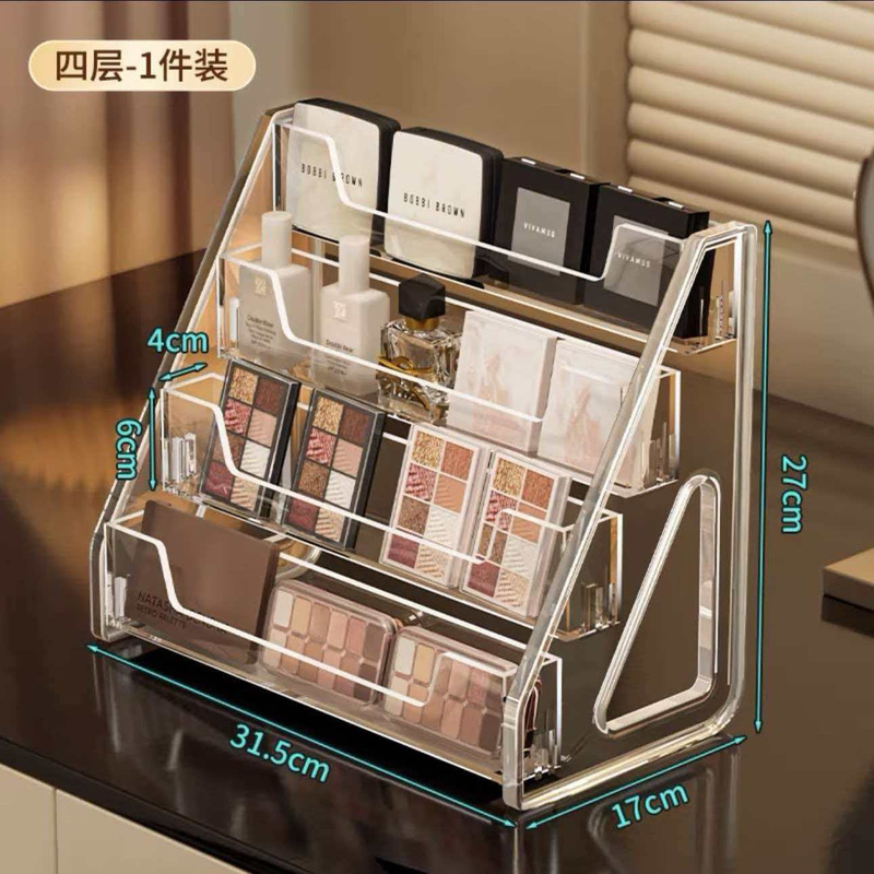 Desktop Storage Rack Card Display Stand Multifunctional Card Storage Ladder Multi-Layer Collectible Storage Organizer