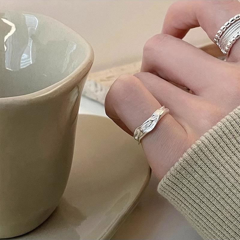 Light Luxury Woven Twisted Multilayer Niche Design Opening Adjustable Ring