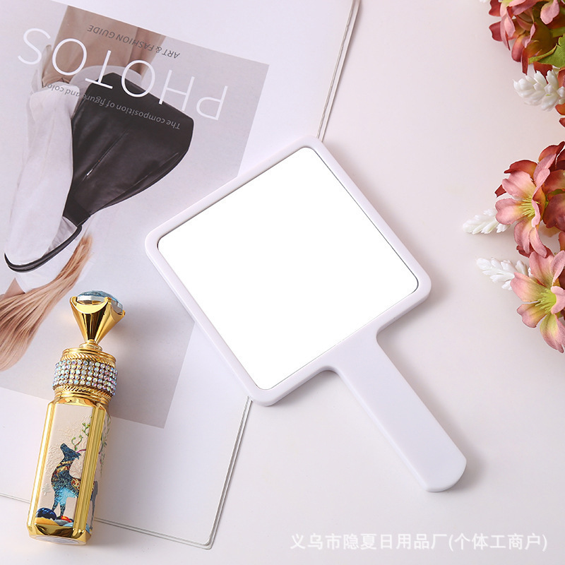手持小方镜手柄方形化妆镜DIY小镜子手持高清便携小镜子批发|undefined