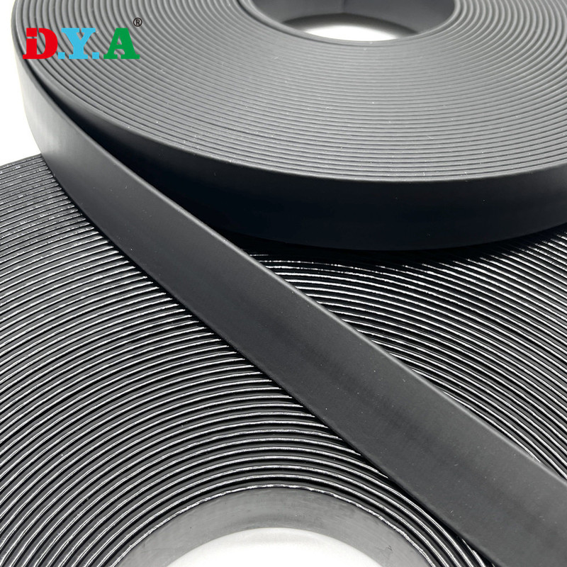 Matte Black Silicone coated ribbon 20mm car accessories belt ribbon outdoor waterproof antifouling coated ribbon