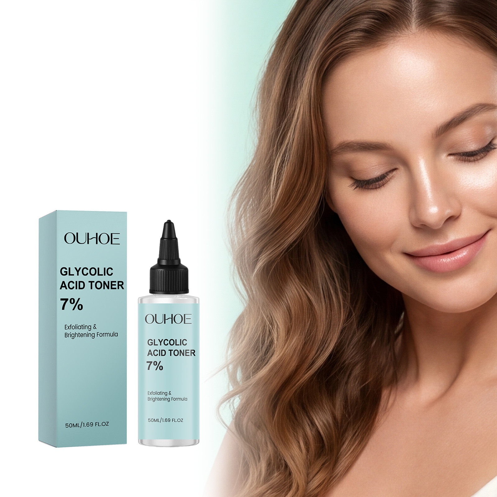 Ouhoe Skin Brightening Toner, Refreshing Water-Based Texture, Can Be Used for Wet Application, Fine Pore Smoothing, and Skin Softening Toner