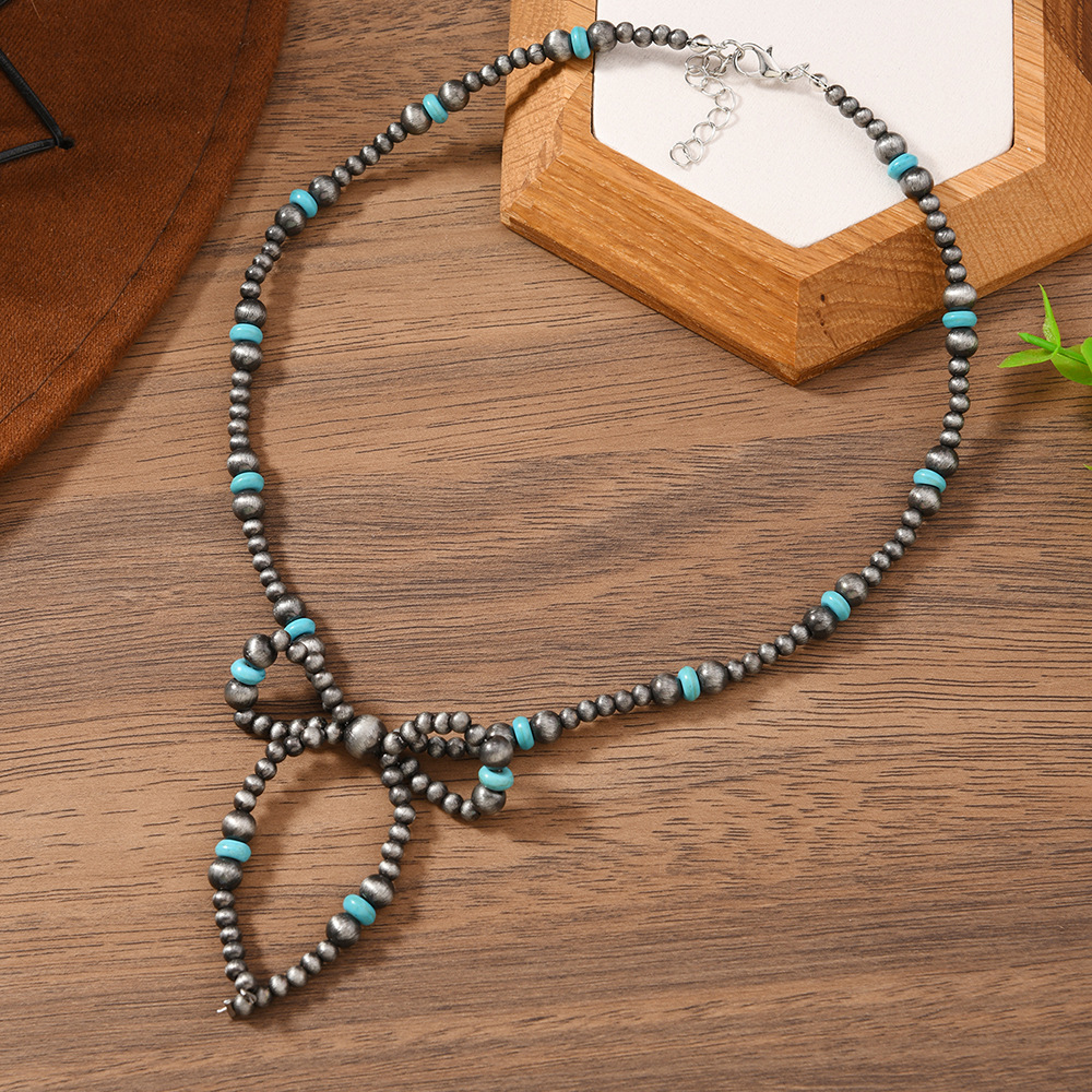 Bohemian halsketting met turkoois voor dames elastisch_voghion.com