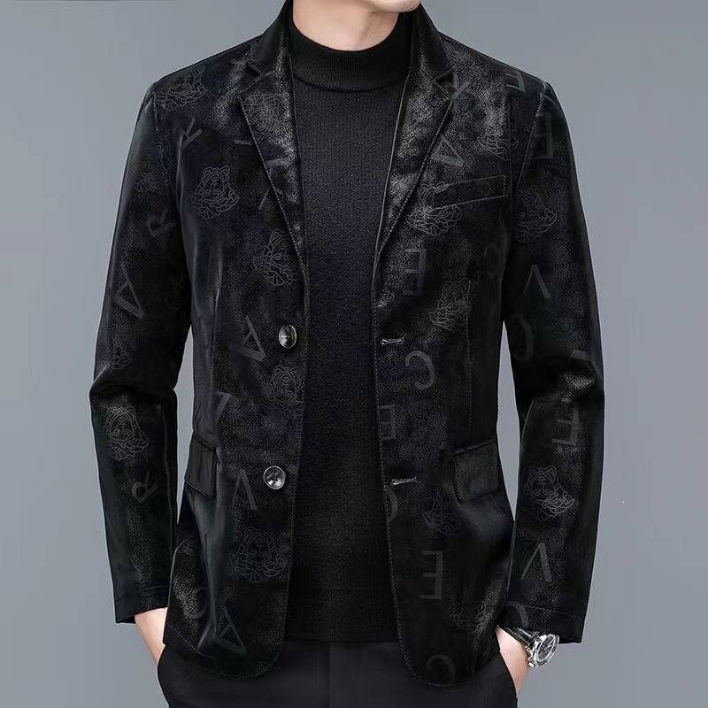 Men's Leather Jacket 2026 Spring and Autumn New Style Men's Leather Coat Trendy Men's Leather Jacket Fashionable Stylish Suit with Suit Collar Men's Leather Jacket 2026 Spring and Autumn New Style Men's Leather Coat Trendy Men's Leather Jacket Fashionable Stylish Suit with Suit Collar