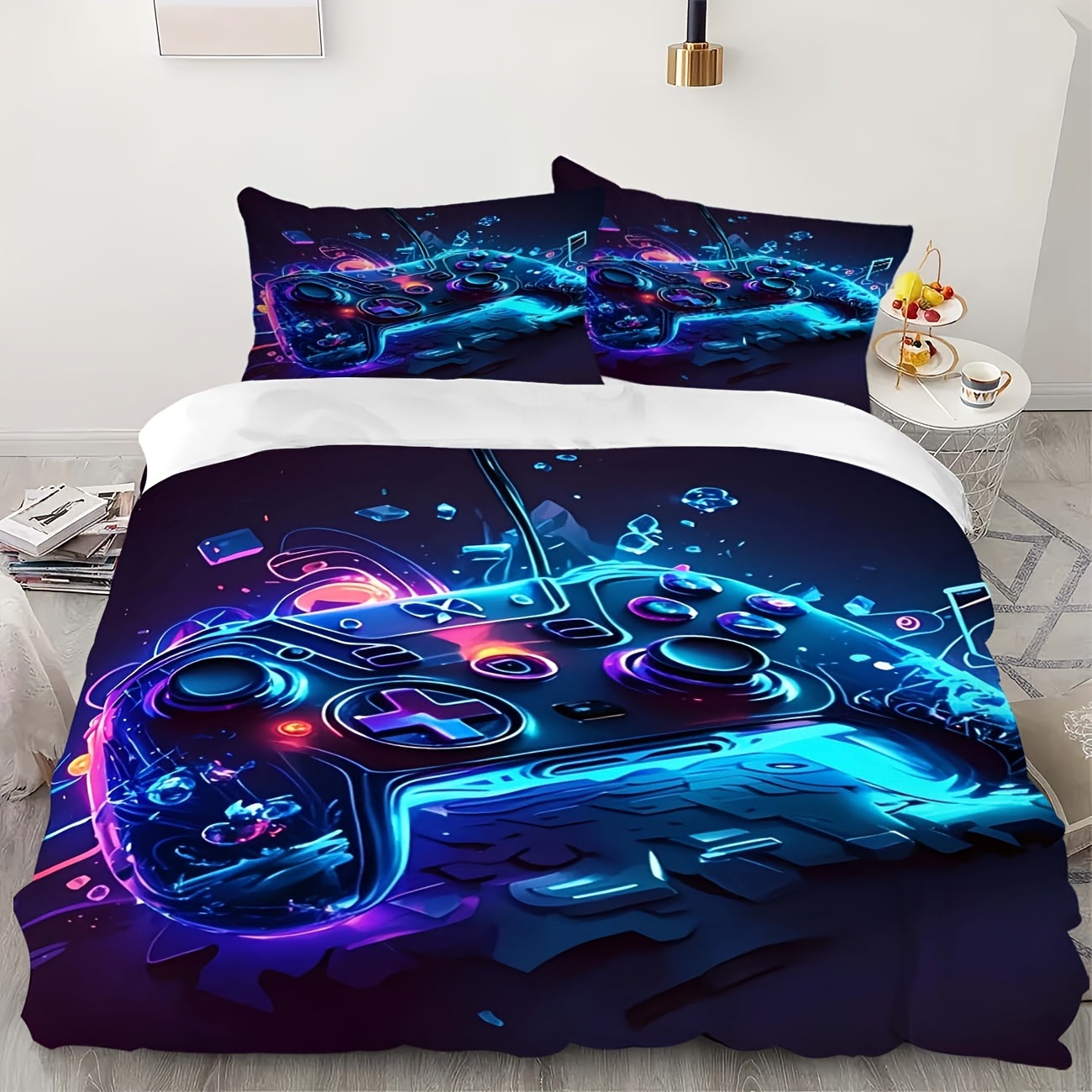 Impresión digital transfronteriza abrasión edredón juego de deportes electrónicos kits textiles suaves pro-piel TEMU / JIT