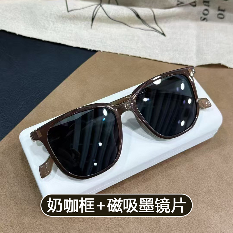 新款超轻TR90磁吸套镜防紫外线太阳眼镜可配度数墨镜近视眼镜框架|undefined