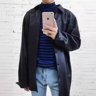 Trendy brand ins Pu Shuai leather coat men's coat Korean style trendy loose casual motorcycle clothing spring and autumn student all-matching jacket