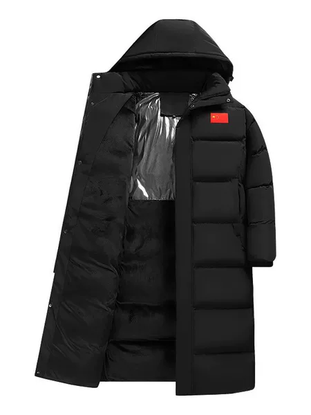 High-quality, heat-retaining, long down-filled cotton jacket, national team training uniform, parent-child winter training outfit, adult coach uniform, and sports academy coat