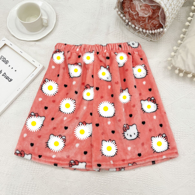 Foreign Trade Casual Sports Shorts, Soft and Smooth Flannel, Women's Summer New Style, Elastic Waist, High Waist, Wide Leg Hot Pants