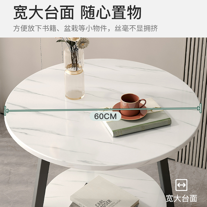 Una pequeña mesa lateral, una pequeña mesa de té de lujo ligera, una pequeña mesa redonda, una pequeña mesa de té europea, una mesa lateral de la sala de estar.