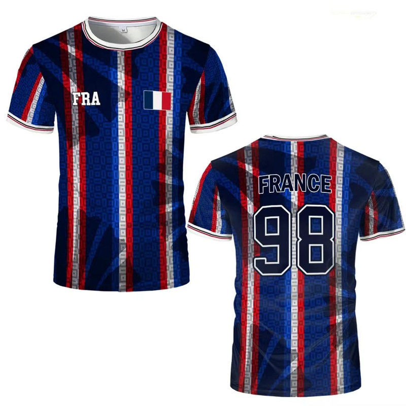 Cross-Border New Style Round Neck T-Shirt with 3D Printing and Sublimation Printing, Quick-Drying Breathable Sports Shirt, Factory Direct Sale