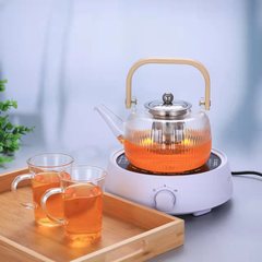 Glass teapot, cooking teapot, household heat-resistant steam teapot, tea brewing pot, handle teapot, electric ceramic stove small tea stove set