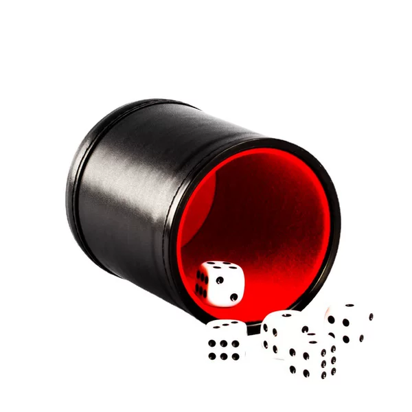 In-Stock Dice Cup for Bars and Nightclubs, Beer Promotional Item, Pu Leather Dice Cup with Built-In Velvet Lining, One-Piece Color Dice Cup