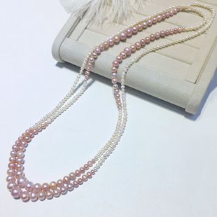 New Ins-Style Gradient Color Fashion Trendy Candy-Colored Versatile Sweet Temperament Sweater Chain Necklace