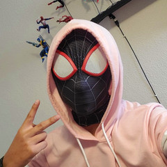 蜘蛛俠成人面具頭套遠征鋼鐵邁爾斯雷米麵具牛奶絲頭套萬聖節面具
