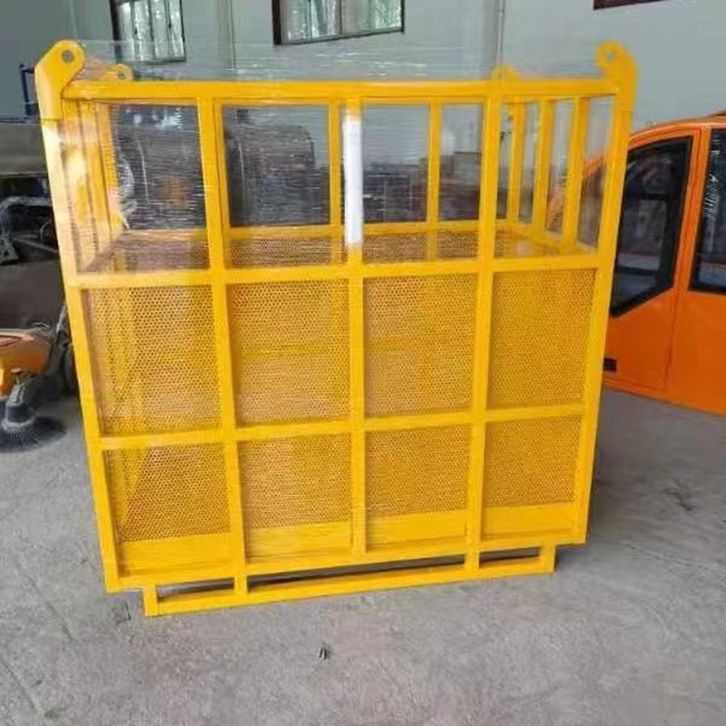 鲁鸿360度旋转吊篮建筑工程施工高空作业篮加重型吊车吊笼