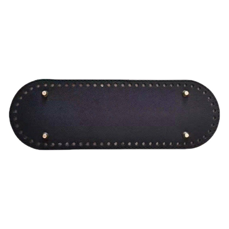 Luggage Hardware DIY Hand-Woven Bag Bottom Pu Cross Pattern 30*10cm Oval Base Accessories Wholesale