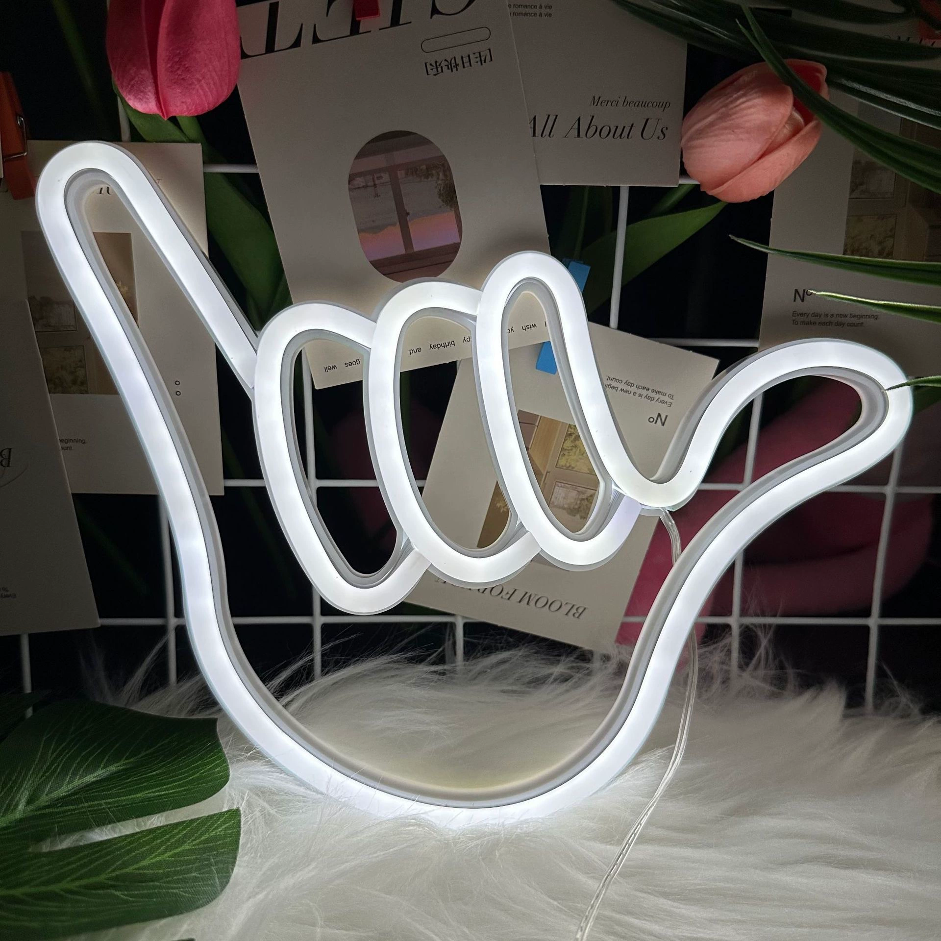 Луна-планета с неоном LED неоновая лампа, декоративный ночник, батарея 3В, разные размеры