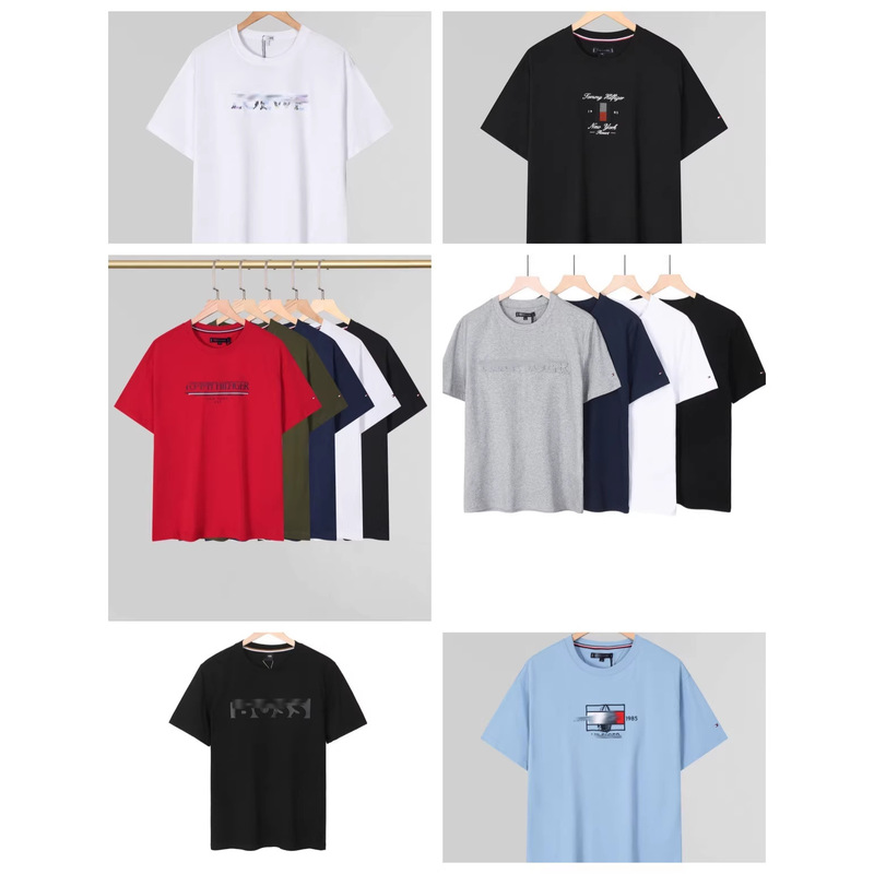 Cross-Border 26. High-End Version. Crocodile Brand. Armani. Boss. Tommy. Popular Pure Cotton 300g Short-Sleeve T-Shirt with Print Cross-Border 26. High-End Version. Crocodile Brand. Armani. Boss. Tommy. Popular Pure Cotton 300g Short-Sleeve T-Shirt with Print