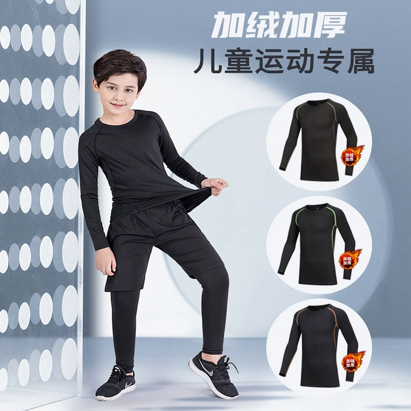 Детские колготки на флисовой подкладке, тренировочная одежда, мужские и женские штаны для фитнеса, бега, баскетбола, леггинсы, спортивный костюм, одежда для футбола, осень