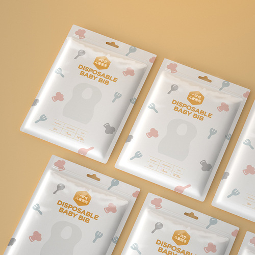 Wholesale Disposable Baby Food Pouch with Thick Waterproof Bib Portable Eating Anti-Dirt Children's Bib