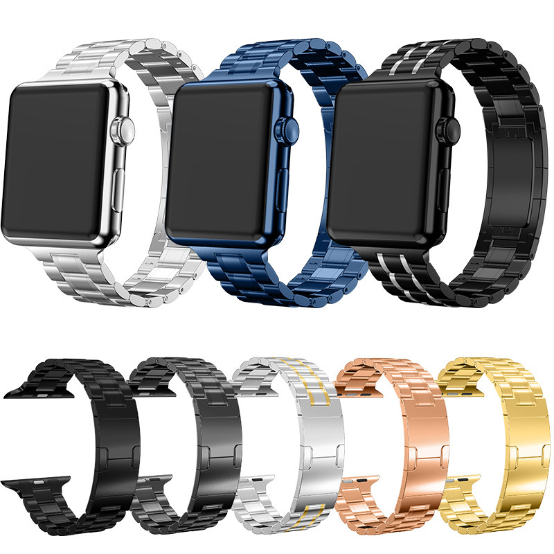 Suitable for Apple iWatch Watches, Apple Watch Metal Five-Bead Original Buckle Ultra3 Watch Strap Cross-Border Suitable for Apple iWatch Watches, Apple Watch Metal Five-Bead Original Buckle Ultra3 Watch Strap Cross-Border