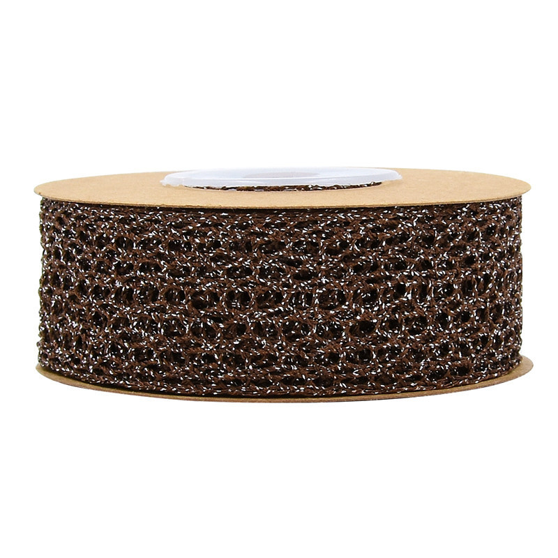 Estilo coreano transfronterizo nueva malla hueco banda de encaje moda estilo coreano accesorios para el cabello arco material con seda tejida de plata