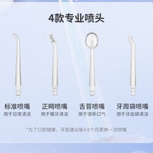 冲牙器替换喷嘴洗牙器更换喷头水牙线标准正畸牙菌斑4种喷头配件