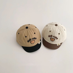 秋南 韓國嬰兒帽子春秋男童女童小熊鴨舌帽寶寶兒童棒球帽遮陽帽